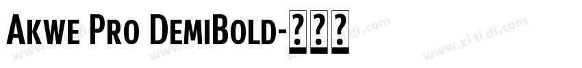 Akwe Pro DemiBold字体转换